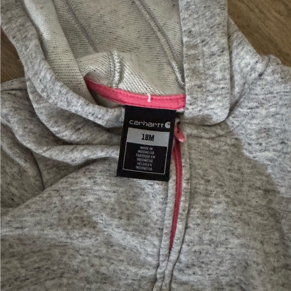 18 month Carhartt coverall toddler onesie one piece zipper outfit with hood - Picture 6 of 7